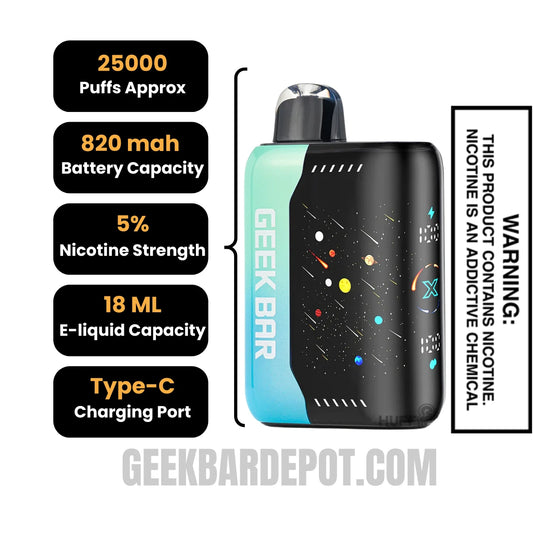 Atl Mint Geek Bar Pulse X 25K Disposable Vape Specifications Atl Mint Geek Bar Pulse X 25K Disposable Vape Specifications