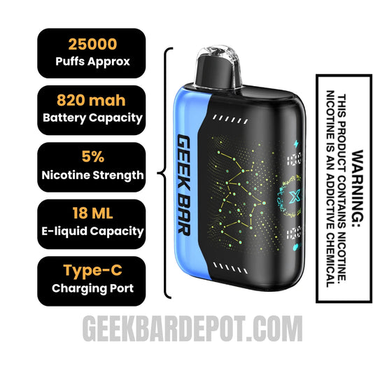 Blackberry Blueberry Geek Bar Pulse X Disposable Vape Specifications Blackberry Blueberry Geek Bar Pulse X Disposable Vape Specifications
