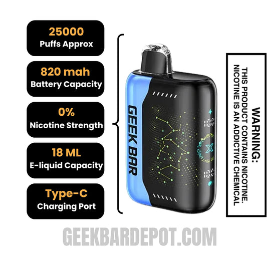 Blue Rancher Geek Bar Pulse X Zero Nicotine Disposable Vape Specifications Blue Rancher Geek Bar Pulse X Zero Nicotine Disposable Vape Specifications