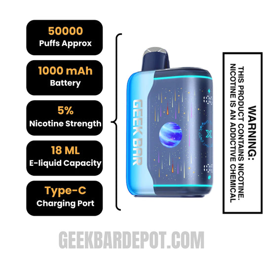 Blue Razz Bull Geek Bar Pulse X2 Disposable Vape Specifications Blue Razz Bull Geek Bar Pulse X2 Disposable Vape Specifications