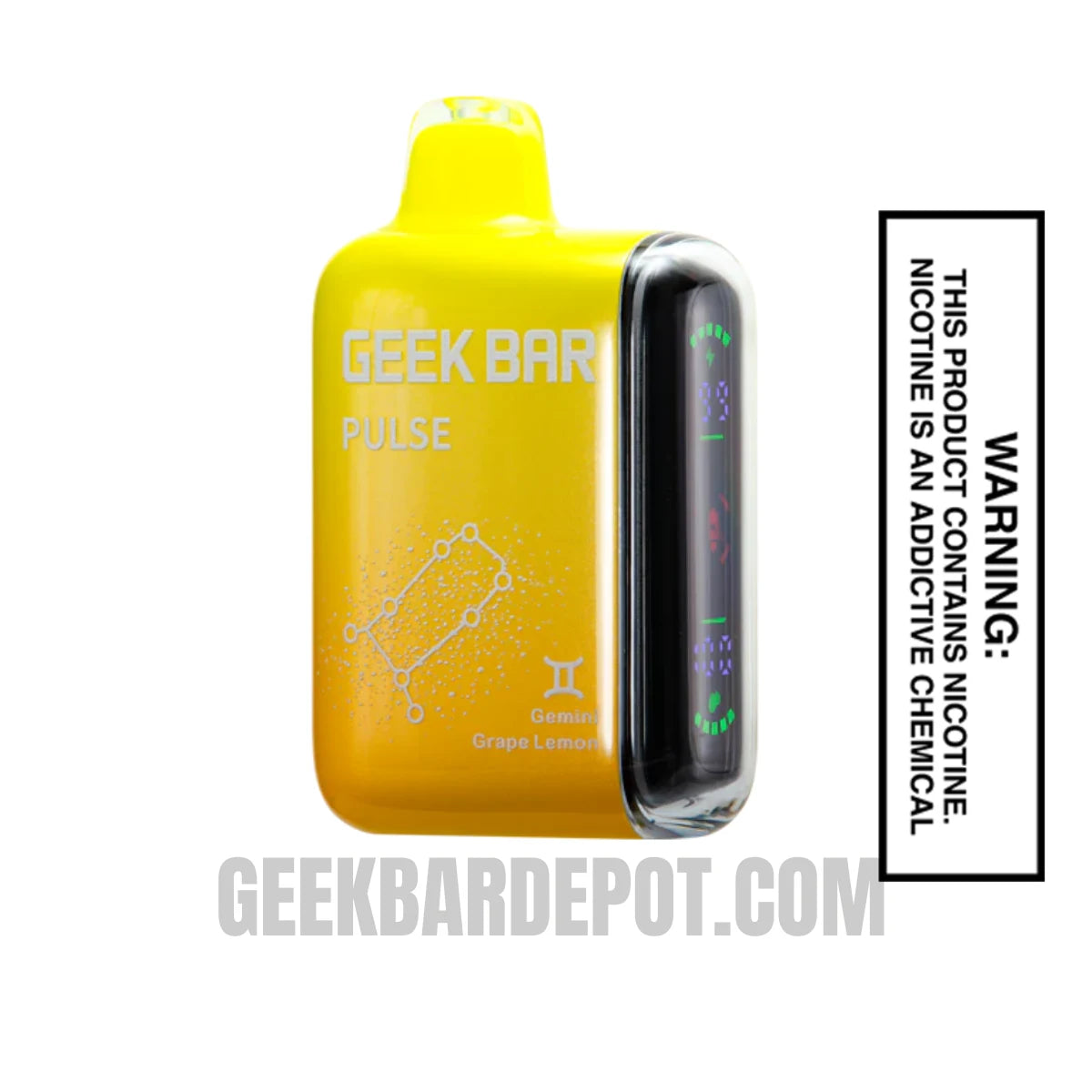 Gemini Grape Lemon Geek Bar Pulse Vape | Geek Bar Depot Gemini Grape Lemon Geek Bar Pulse Vape | Geek Bar Depot