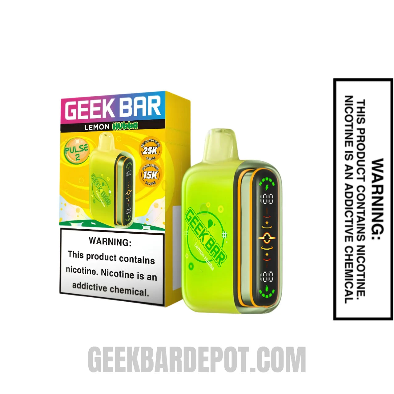 Lemon Geek Bar Pulse 2 Hubba Edition Disposable Vape with Specifications Lemon Geek Bar Pulse 2 Hubba Edition Disposable Vape with Specifications