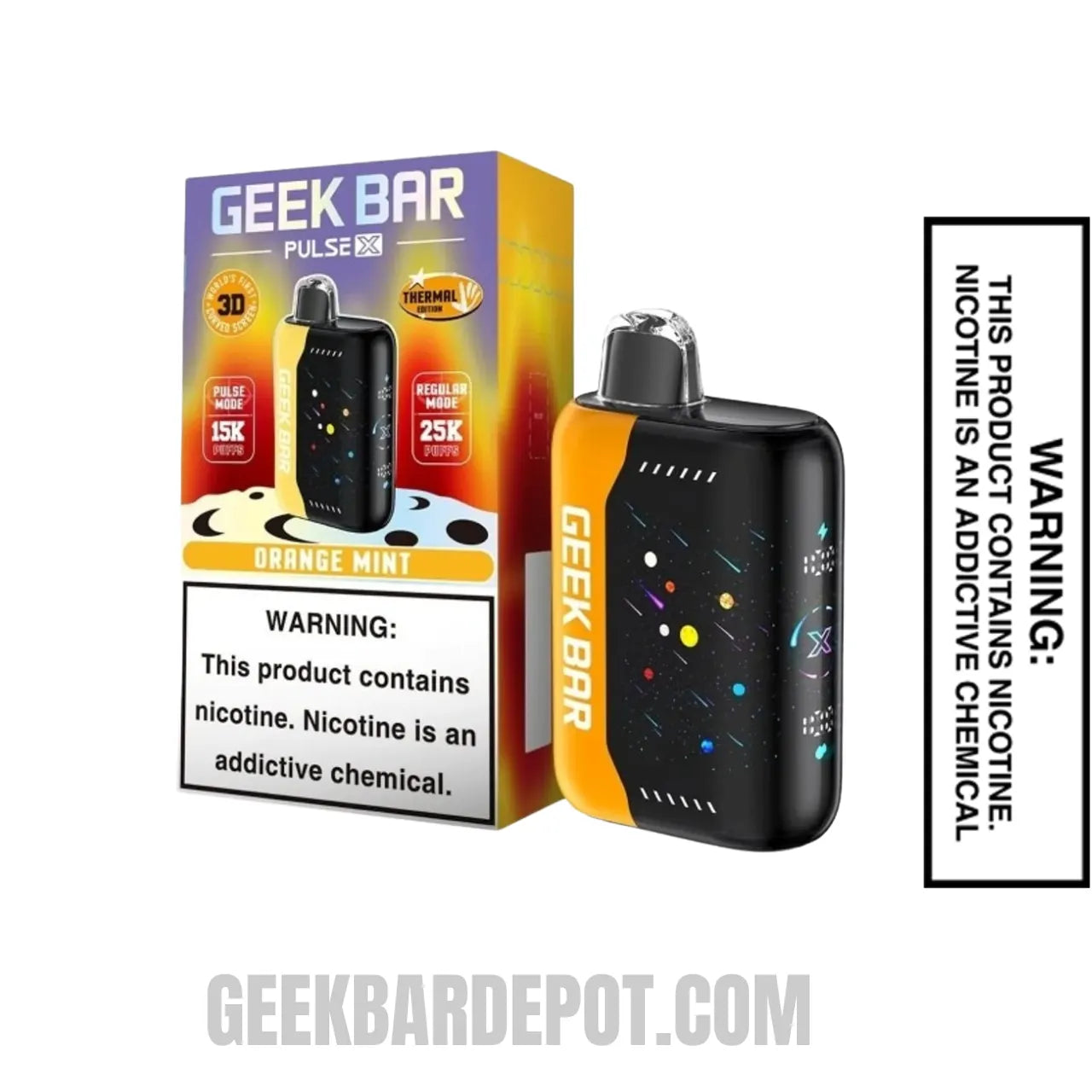Orange Mint Geek Bar Pulse X Disposable Vape with Package Box Orange Mint Geek Bar Pulse X Disposable Vape with Package Box