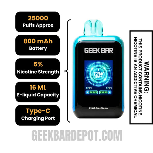 Peach Blue Slushy Geek Bar Skyview Disposable Vape Specifications Peach Blue Slushy Geek Bar Skyview Disposable Vape Specifications