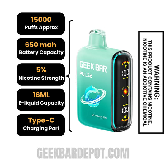 Strawberry Kiwi Geek Bar Pulse Disposable Vape Specifications Strawberry Kiwi Geek Bar Pulse Disposable Vape Specifications