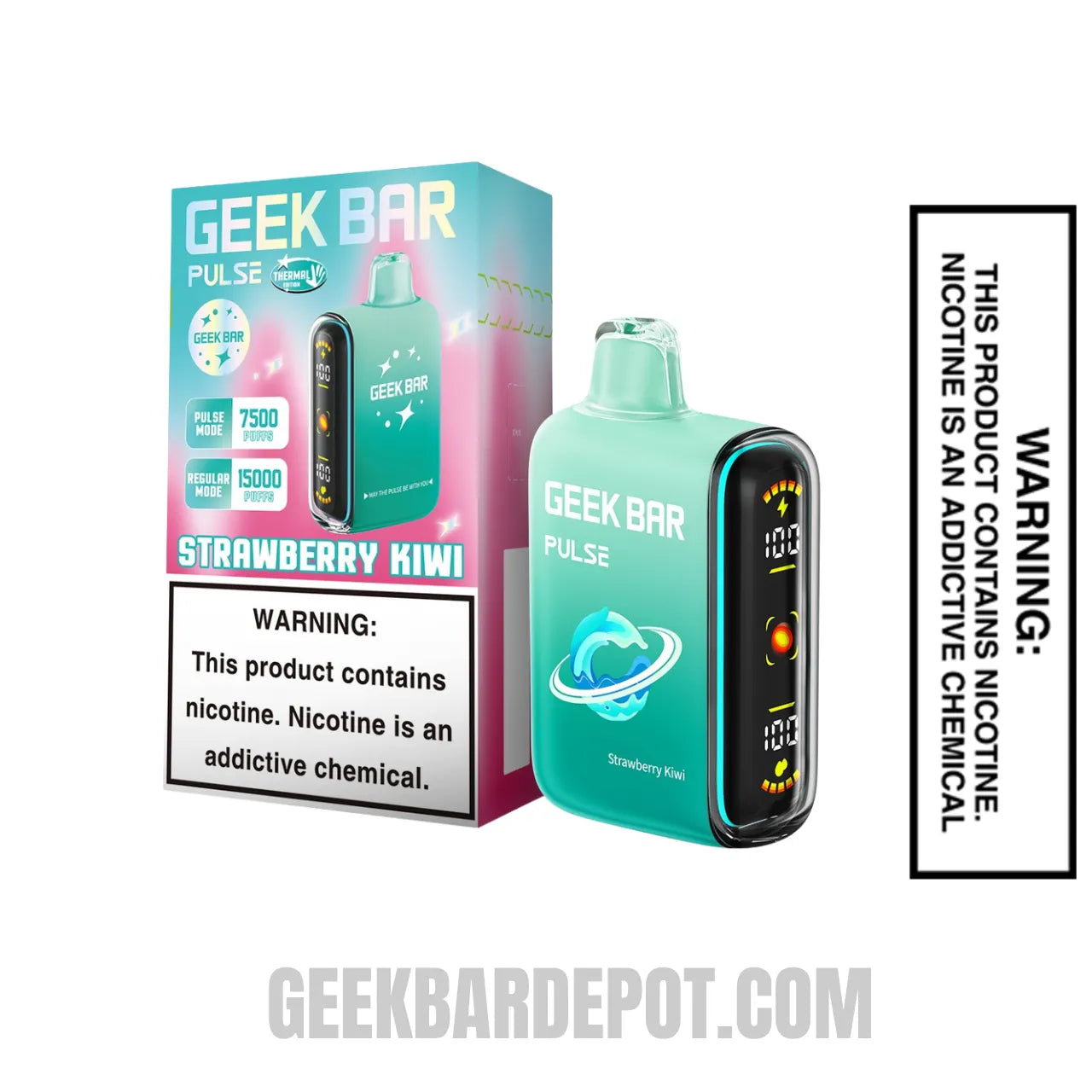 Strawberry Kiwi Geek Bar Pulse Disposable Vape with Package Box Strawberry Kiwi Geek Bar Pulse Disposable Vape with Package Box