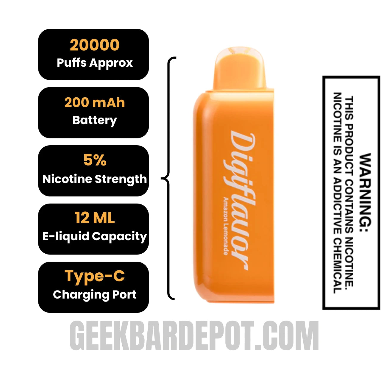 Amazon Lemonade Digiflavor BRK Vape | Geek Bar Depot Amazon Lemonade Digiflavor BRK Vape | Geek Bar Depot