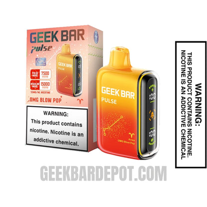 Aries OMG Blow Pop Geek Bar Pulse Vape With Package Box
