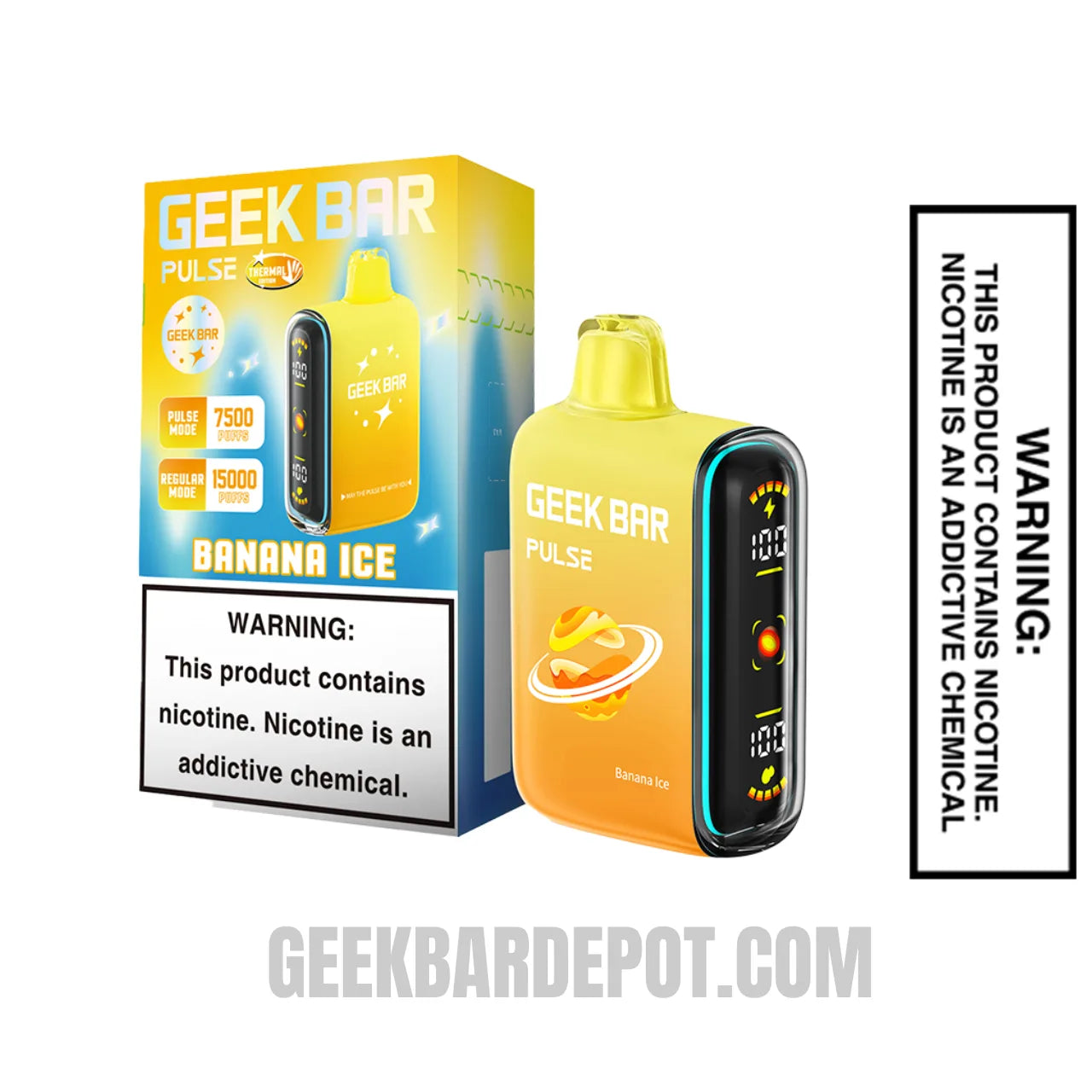 Banana Ice Geek Bar Pulse Disposable Vape with Package Box