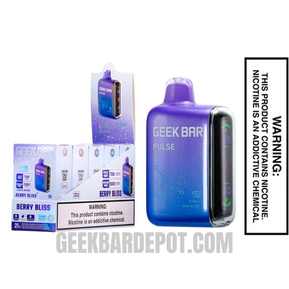 Berry Bliss Geek Bar Pulse Vape (Cancer) bundle box