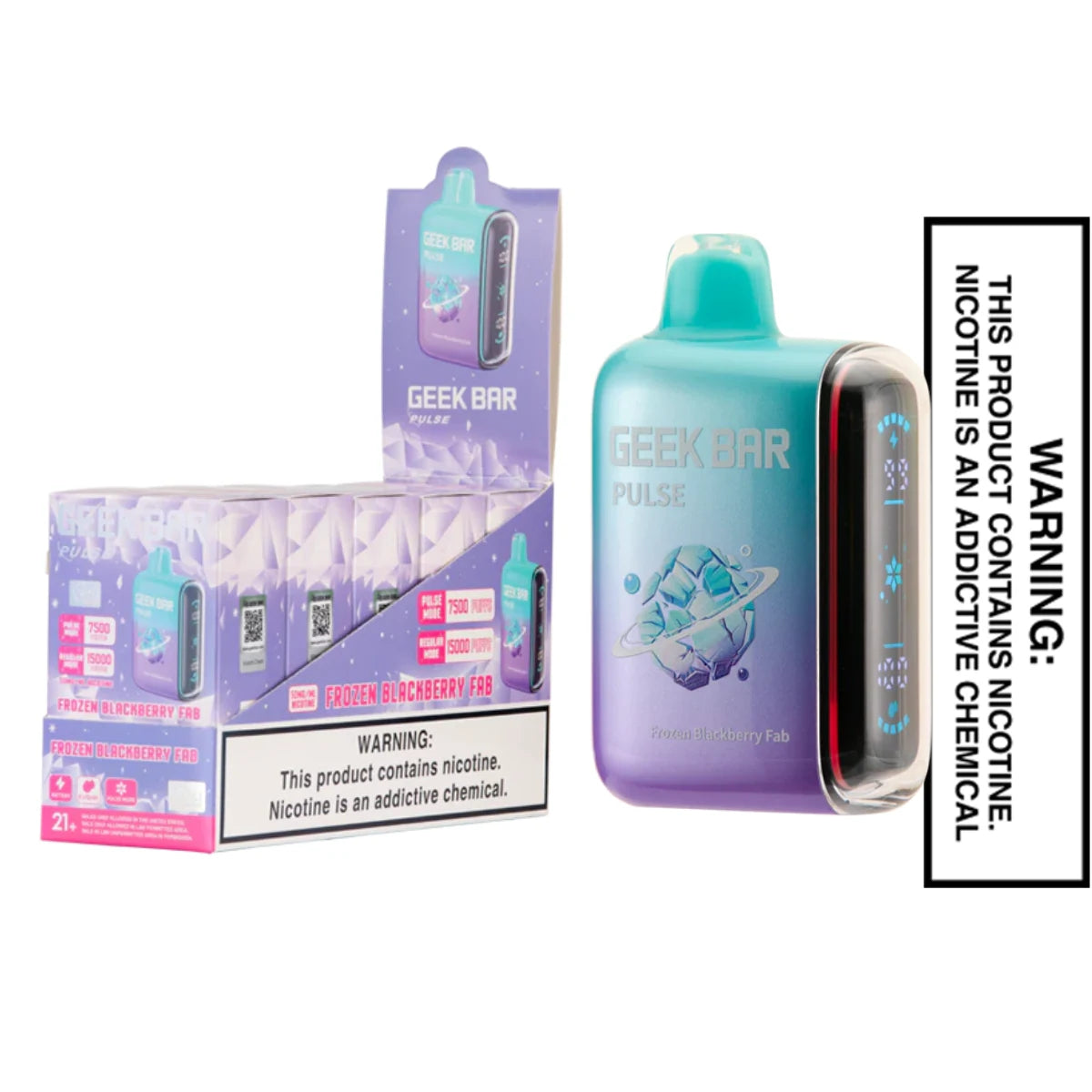 Blackberry Fab Geek Bar Pulse Frozen Edition Vape Bundle Box