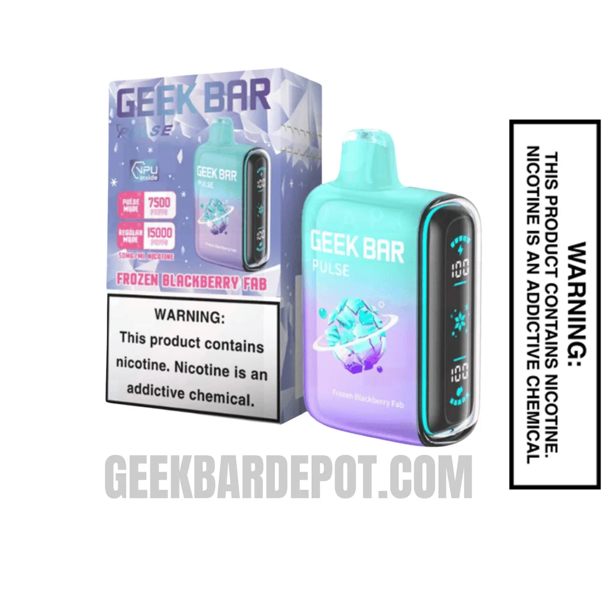 Blackberry Fab Geek Bar Pulse Frozen Edition Vape Package Box