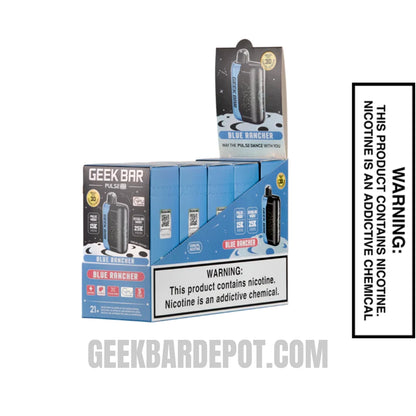 Blue Rancher Geek Bar Pulse X Zero Nicotine Disposable Vape With Bundle Pack