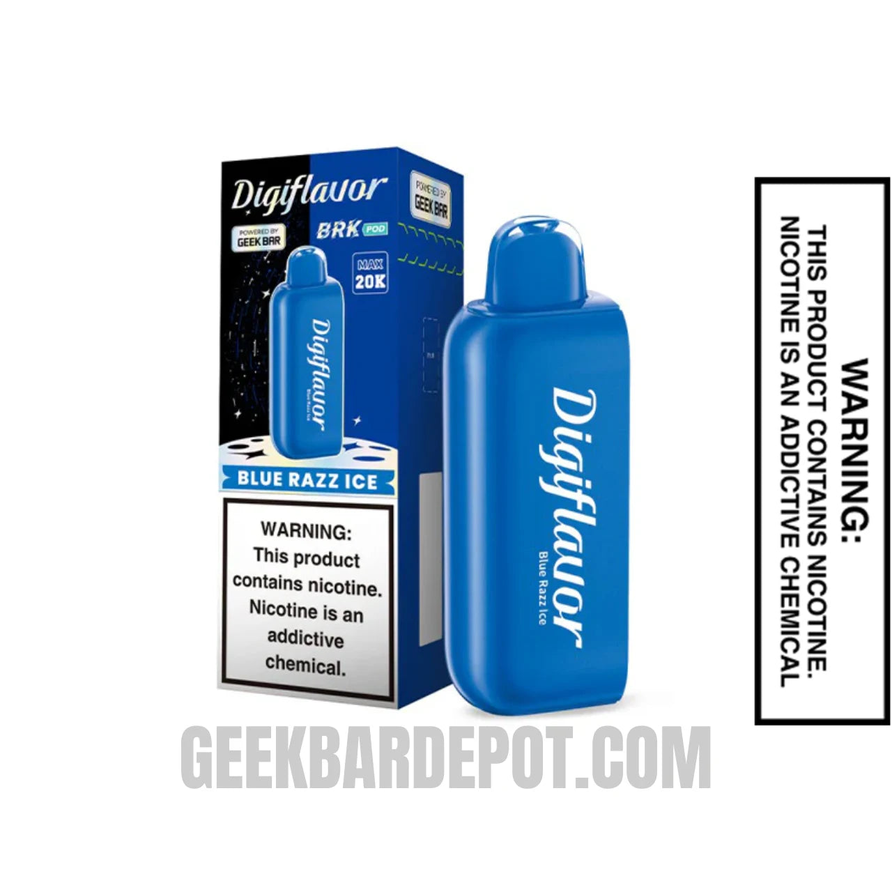 BlueRazzIceDigiflavorBRK20KPODDisposableVapewithpackagebox