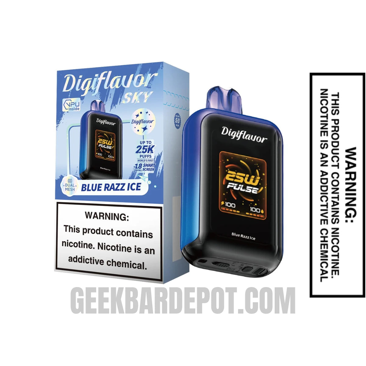 BlueRazzIceDigiflavorSKYDisposableVapeWithPackageBox