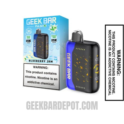 Blueberry Jam Geek Bar Pulse X Jam Edition Vape With Package Box