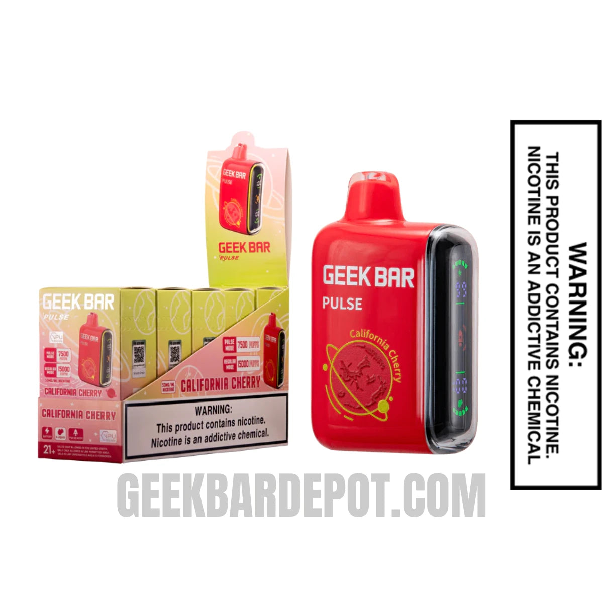 CaliforniaCherryGeekBarPulseDisposableVapeWithBundlePack