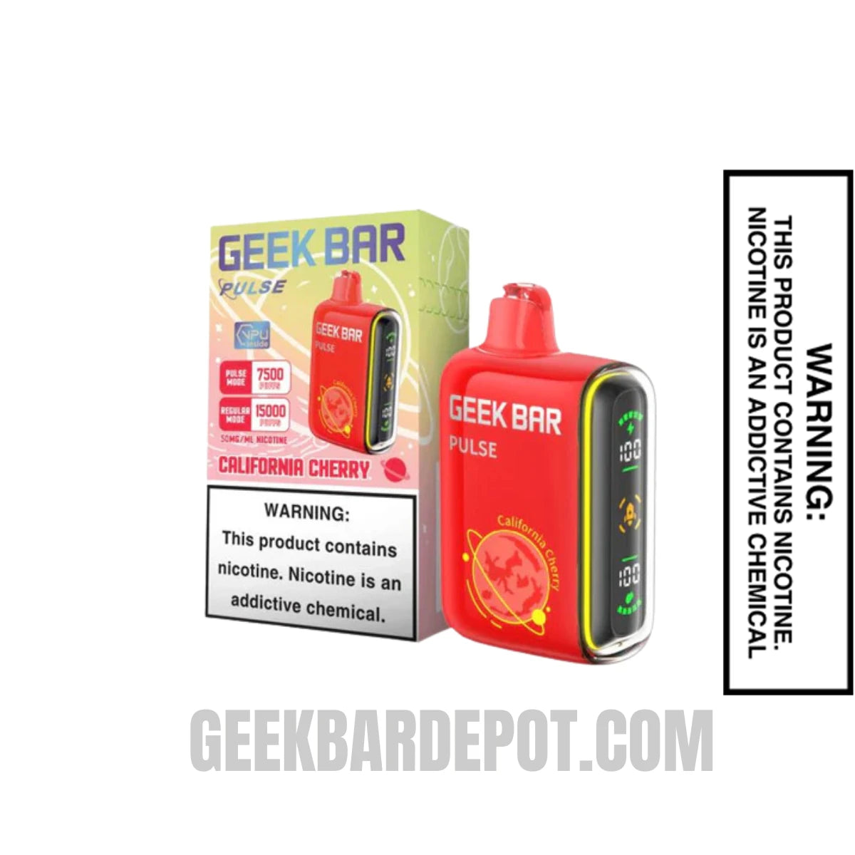 CaliforniaCherryGeekBarPulseDisposableVapeWithPackageBox