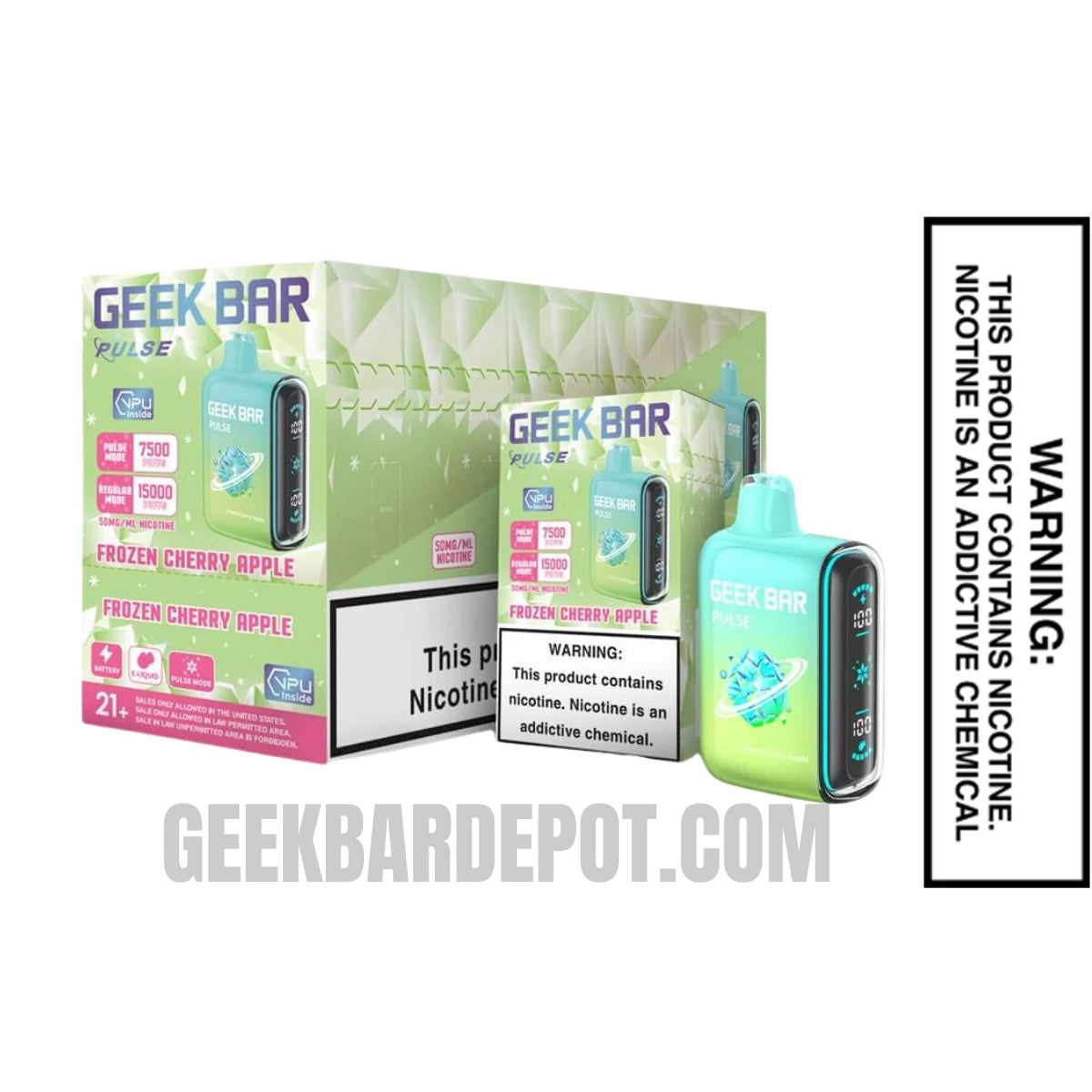 CherryAppleGeekBarPulseFrozenEditionVapeWithBundlePack
