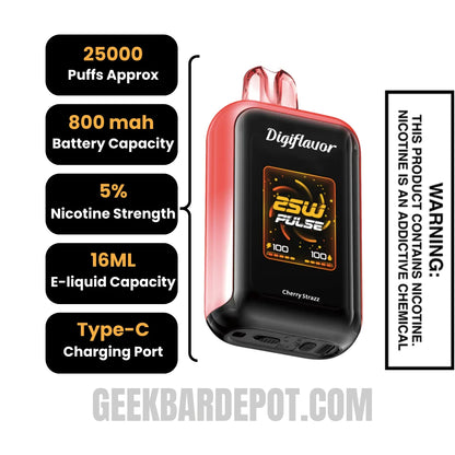 CherryStrazzDigiflavorSKYDisposableVapeSpecifications
