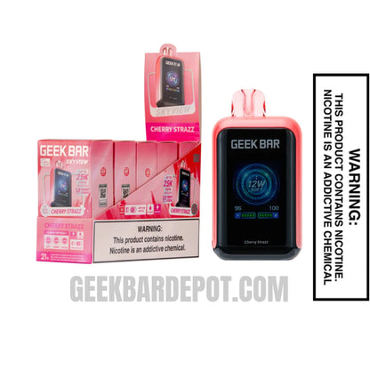 Cherry Strazz Geek Bar Skyview Disposable Vape With Bundle Pack