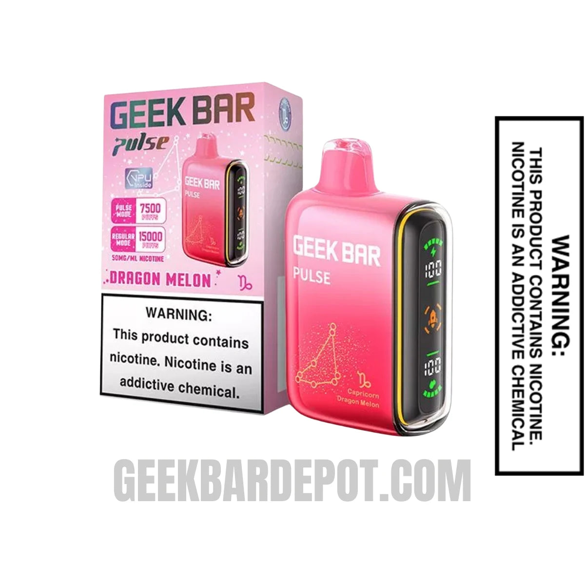Dragon Melon Geek Bar Pulse Vape (Capricorn) With Package Box