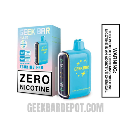 Fcuking Fab Geek Bar Pulse Zero Nicotine Disposable Vape With Package Box