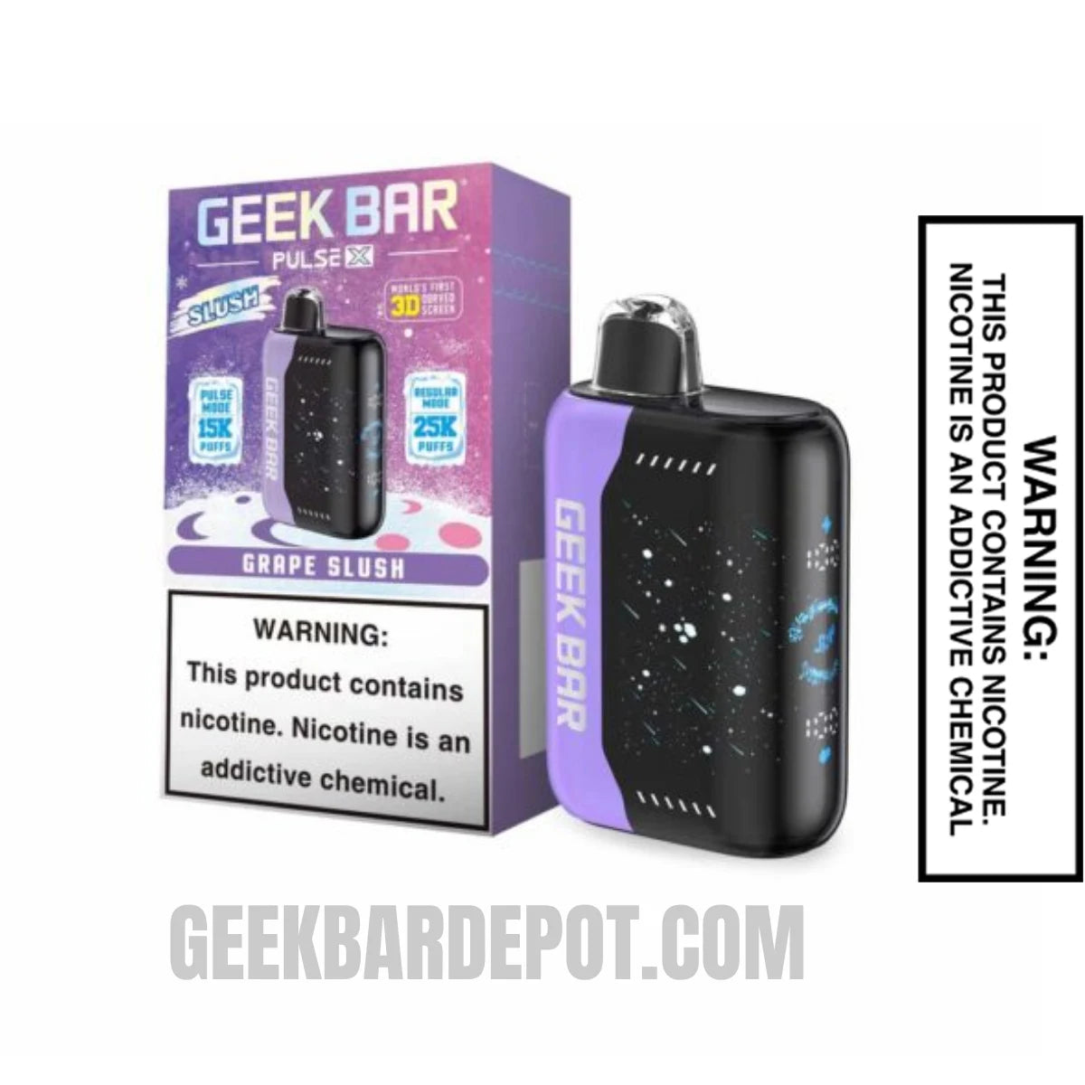 Grape Slush Geek Bar Pulse X Vape With Package Box