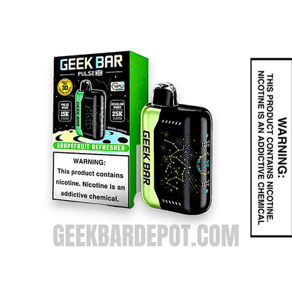Grapefruit Refresher Geek Bar Pulse X Disposable Vape Package Box