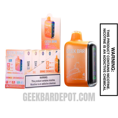 Leo Orange Creamsicle Geek Bar Pulse Vape With Bundle Pack