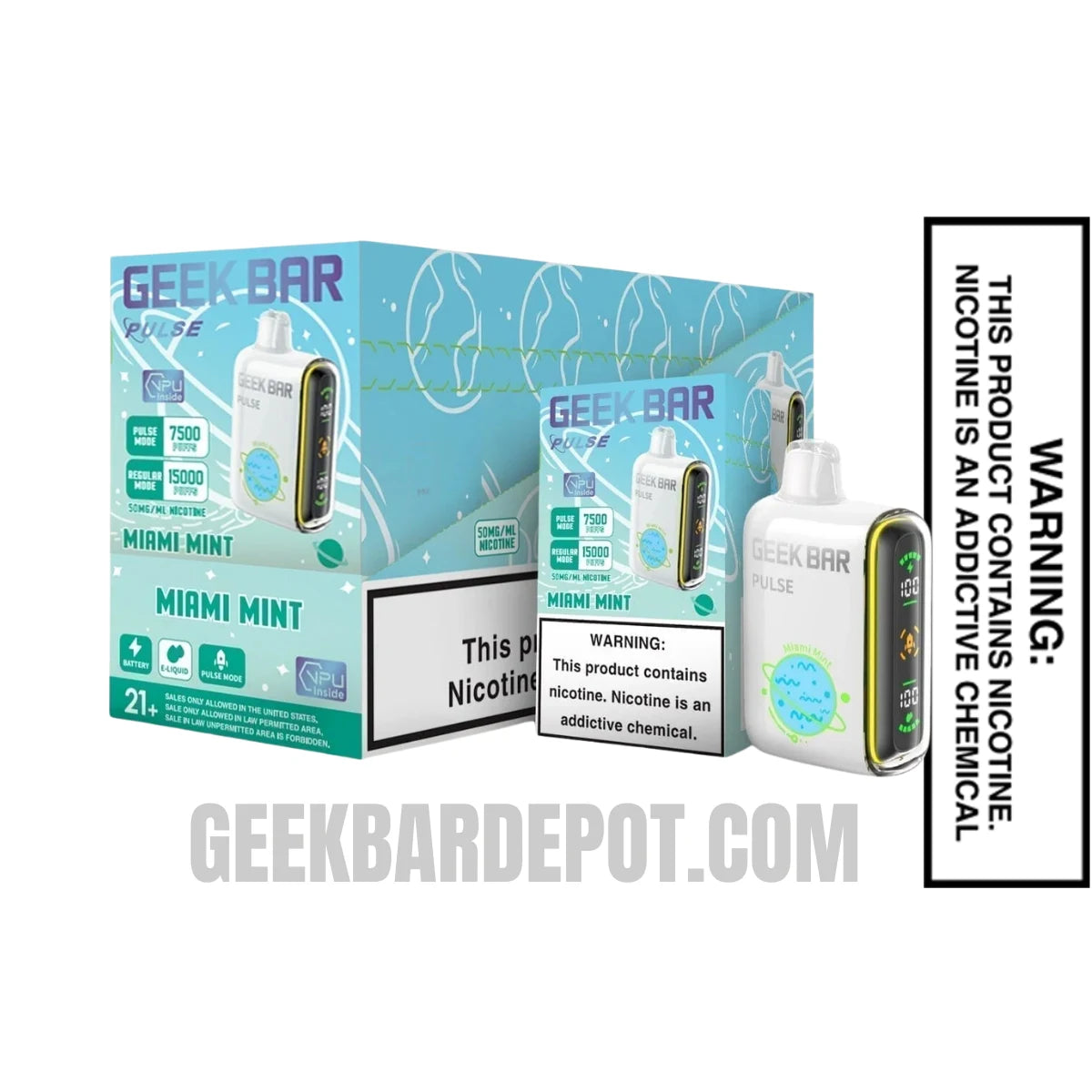 Miami Mint Geek Bar Pulse Vape | Geek Bar Depot Miami Mint Geek Bar Pulse Vape | Geek Bar Depot