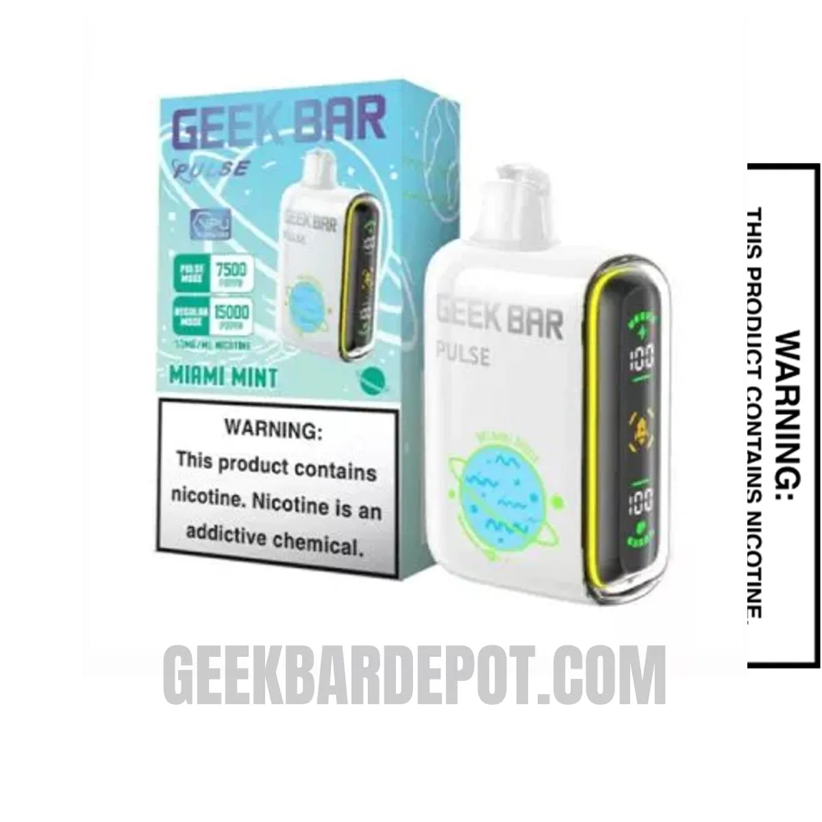 MiamiMintGeekBarPulseDisposableVapePackageBox