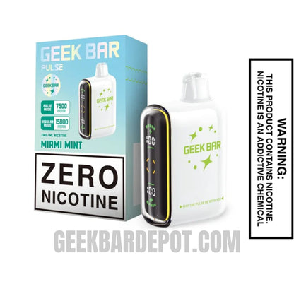 MiamiMintGeekBarPulseZERONicotineVapewithPackageBox