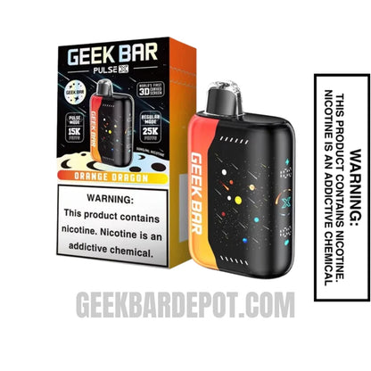 Orange Dragon Geek Bar Pulse X Disposable Vape With Package Box