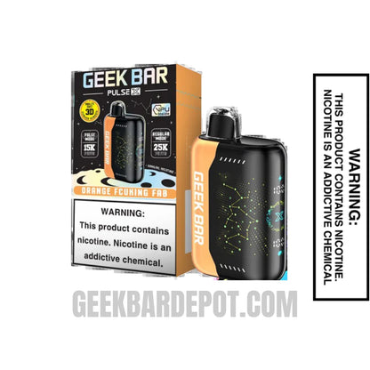 Orange Fcuking Fab Geek Bar Pulse X Disposable Vape With Package Box