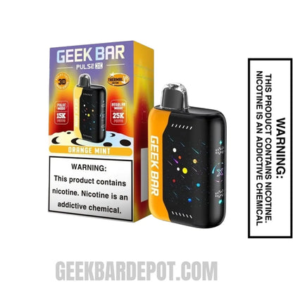 Orange Mint Geek Bar Pulse X Disposable Vape with Package Box