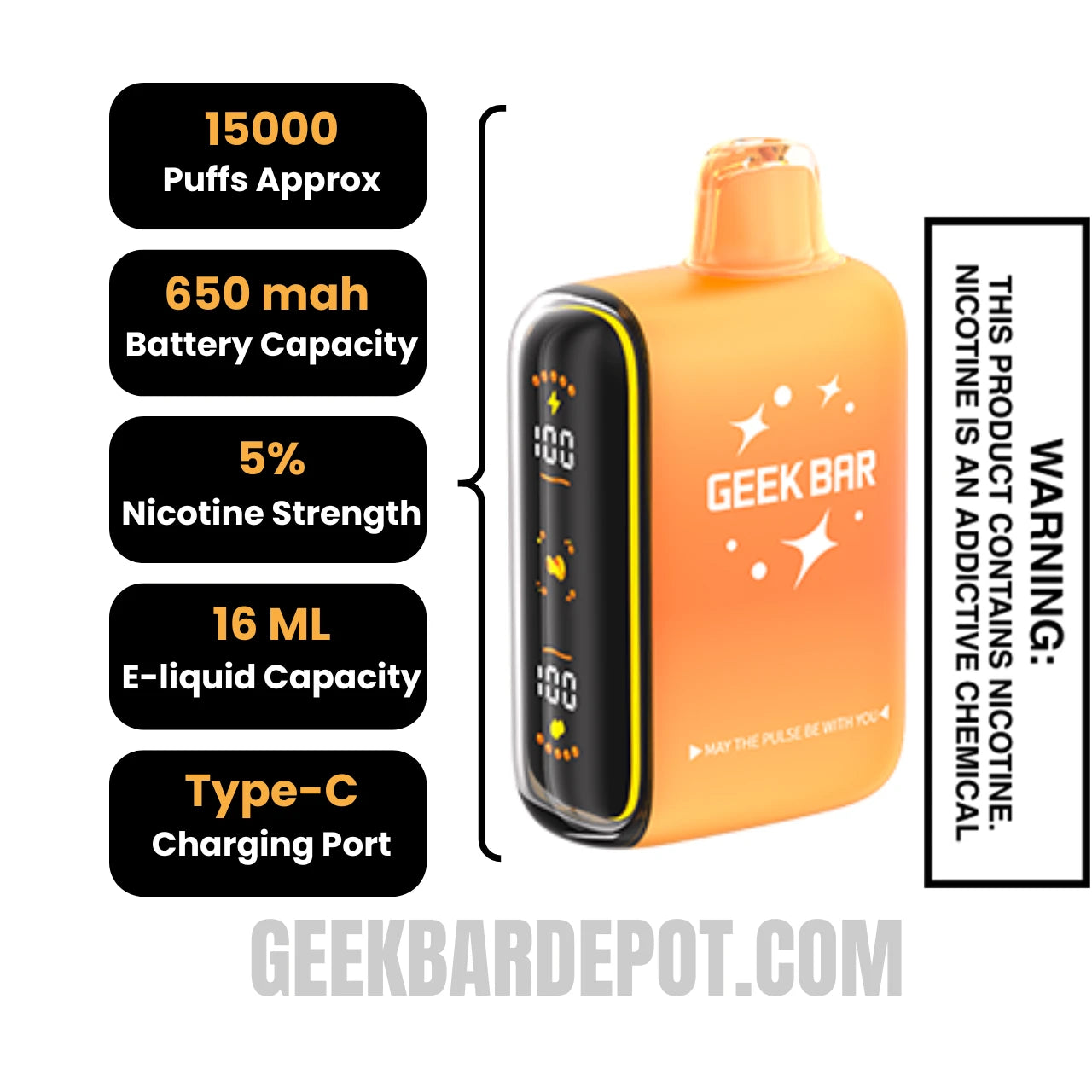 OrangeMintSaversGeekBarPulseSaversEditionVapeSpecifications