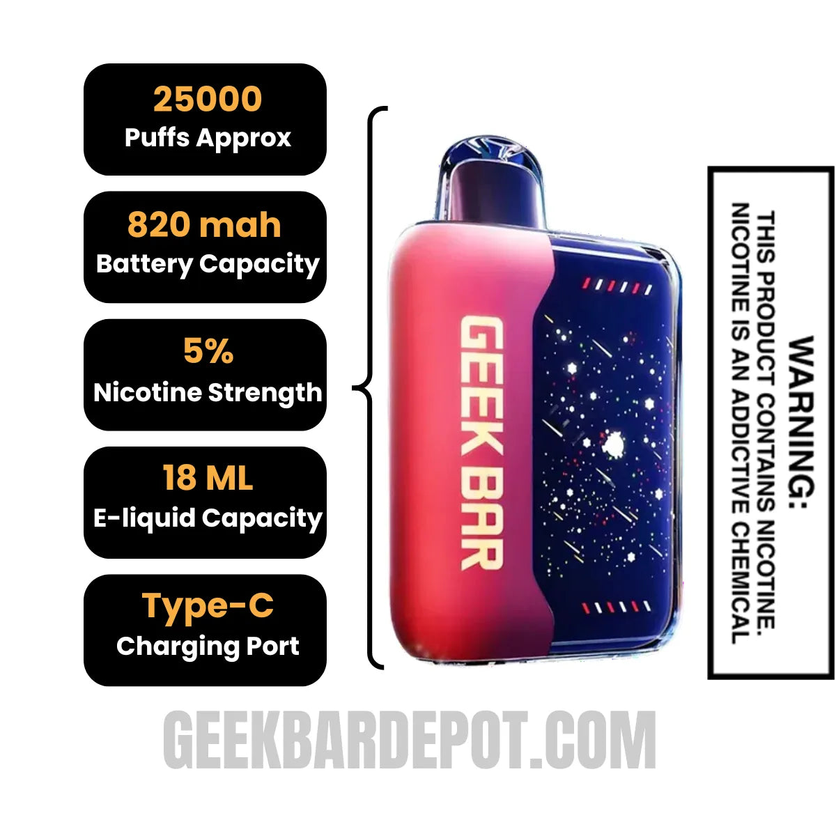 PappermintzGeekBarPulseXDisposableVapeSpecifications