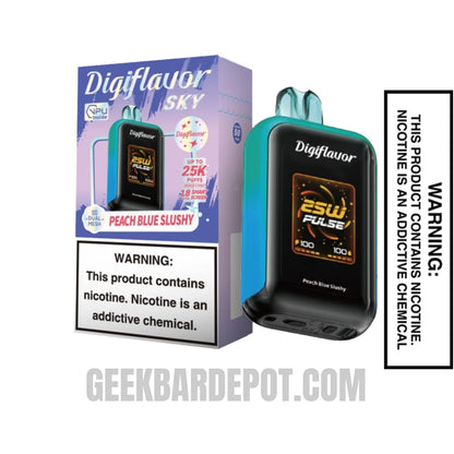 PeachBlueSlushyDigiflavorSKYDisposableVapeWithPackageBox