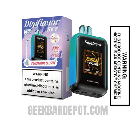 PeachBlueSlushyDigiflavorSKYDisposableVapeWithPackageBox