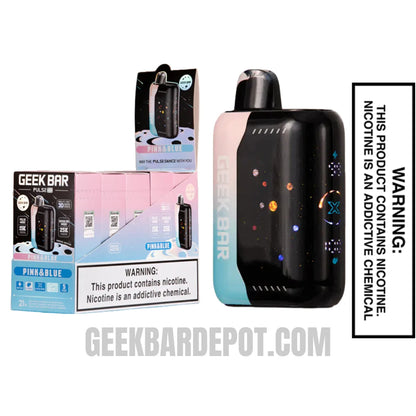 Pink & Blue Geek Bar Pulse X 25K Disposable Vape with Bundle Pack