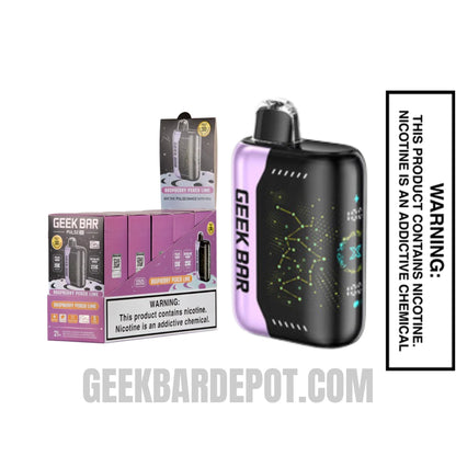 Raspberry Peach Lime Geek Bar Pulse X Disposable Vape with Bundle Pack