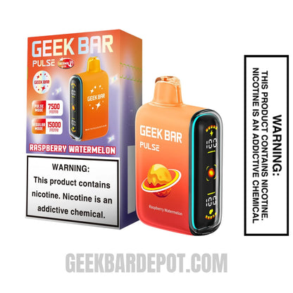 Raspberry Watermelon Geek Bar Pulse Disposable Vape Package Box