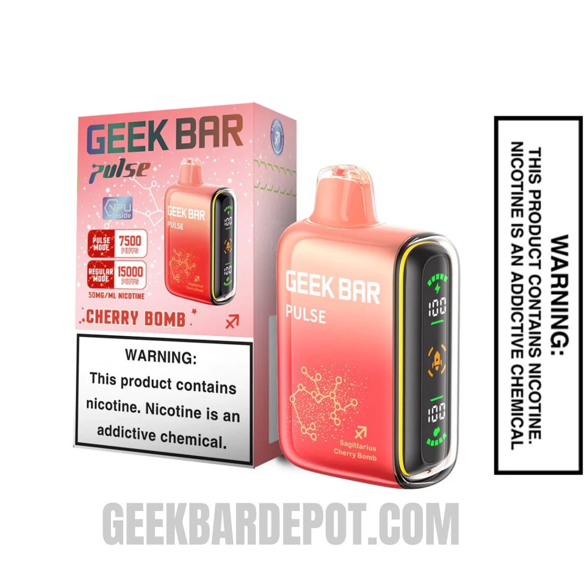 Sagittarius Cherry Bomb Geek Bar Pulse Vape With Package Box