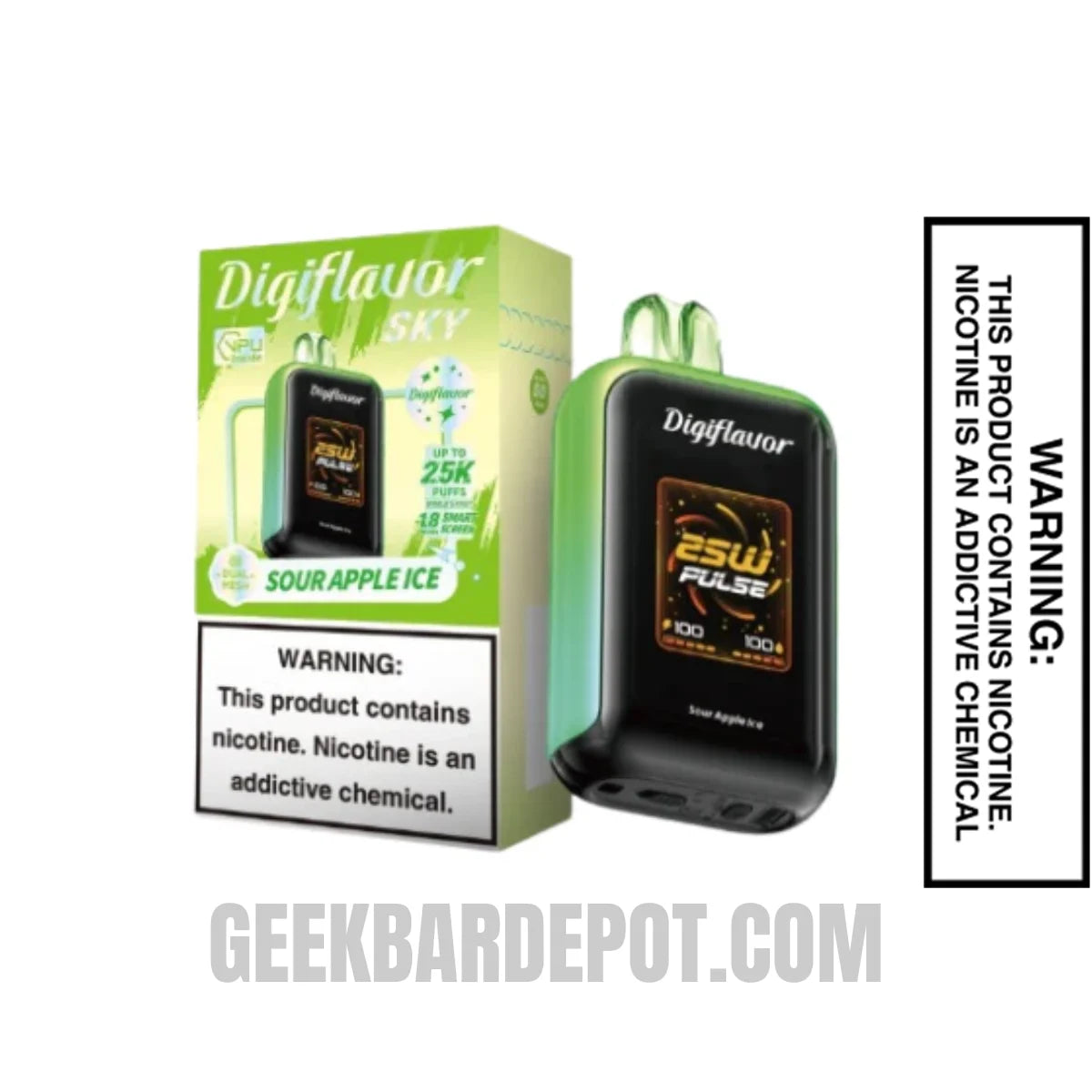 SourAppleIceDigiflavorSKYDisposableVapeWithPackageBox