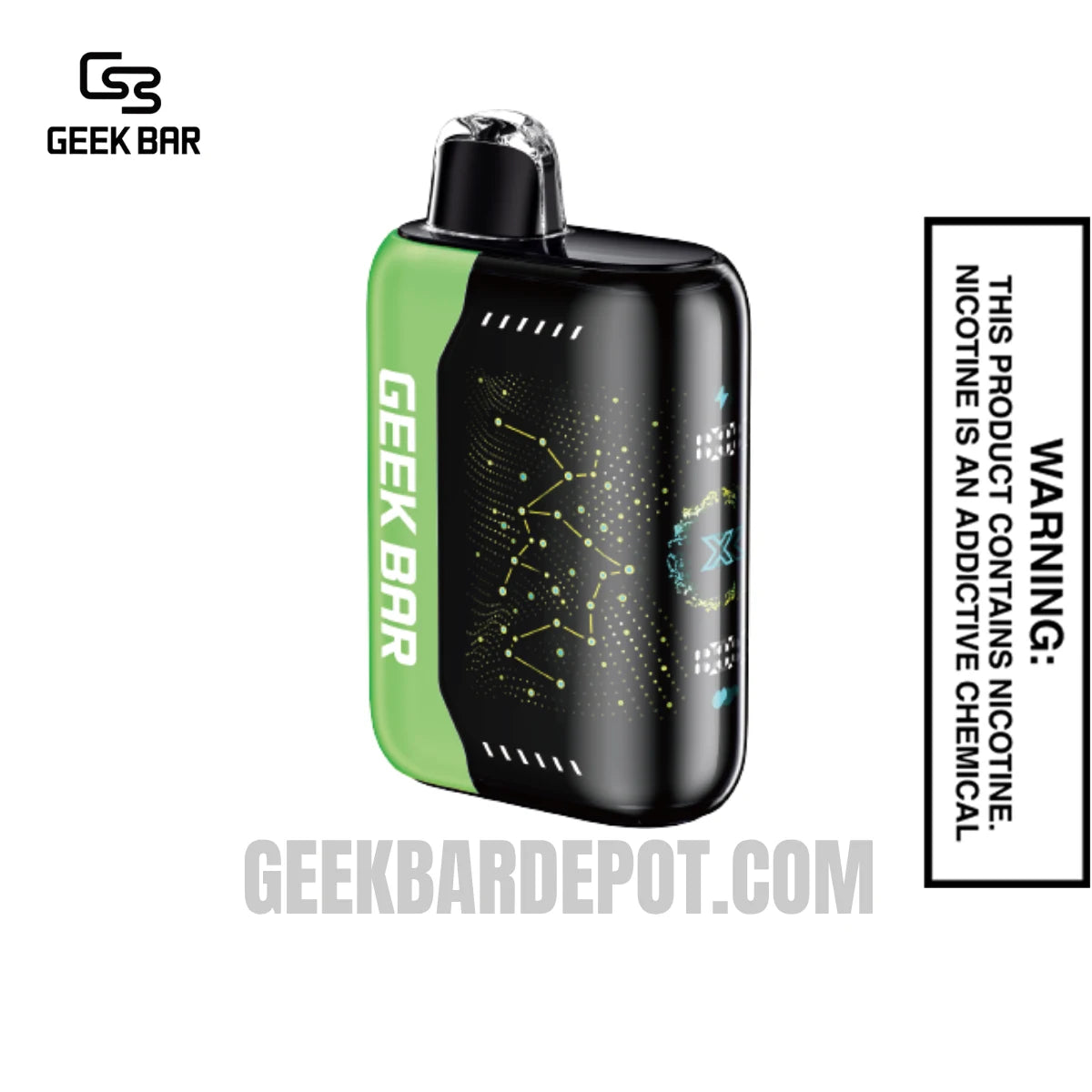 Sour Apple Ice Geek Bar Pulse X Zero Nicotine Disposable Vape