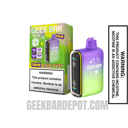SourBlueDustGeekBarPulseDisposableVapeWithPackageBox