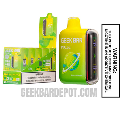 Sour Cranapple Geek Bar Pulse Disposable Vape with Bundle Pack