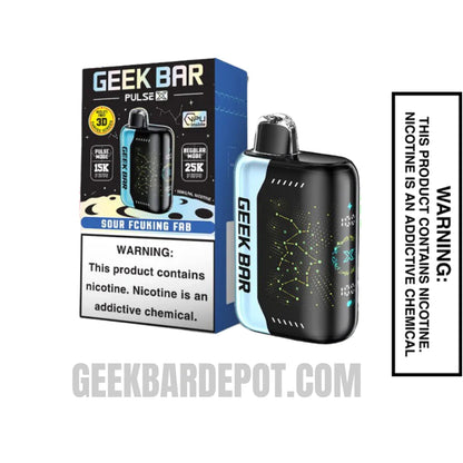 Sour Fcuking Fab Geek Bar Pulse X Disposable Vape With Package Box
