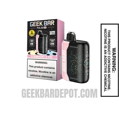 Strawberry B-Pop Geek Bar Pulse X Disposable Vape With Package Box